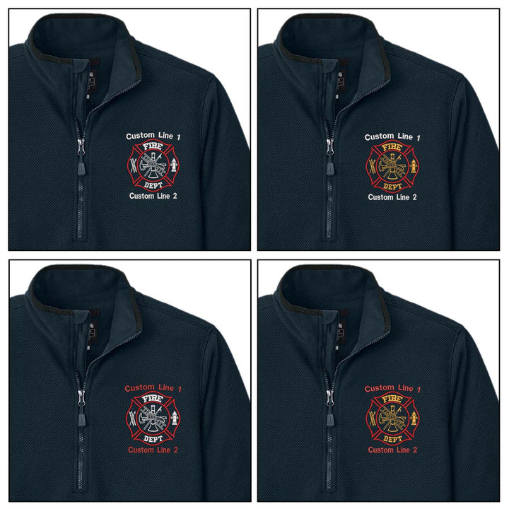 Customized Fire Department Carhartt® Textured 1/2-Zip Fleece Jacket