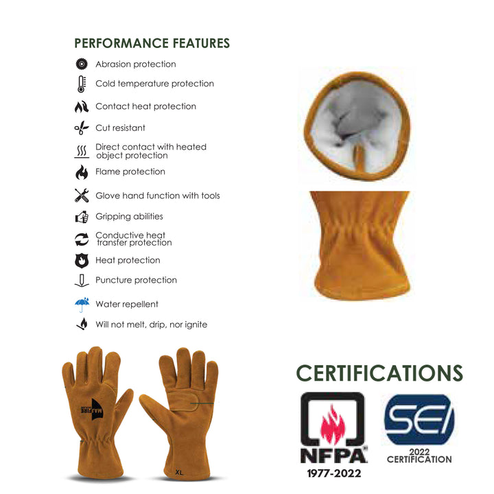 MFA84 Wildland Firefighting Gauntlet Glove performance features – Majestic Fire Apparel