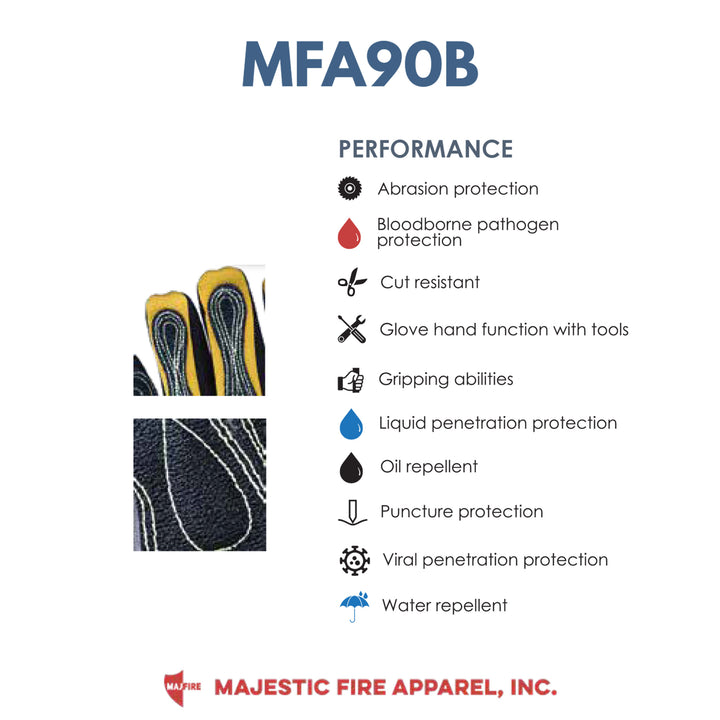 MFA90B extrication glove performance and bloodborne pathogen protection features – Majestic Fire Apparel