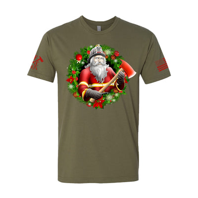 Christmas t-shirt for firefighters and their families.