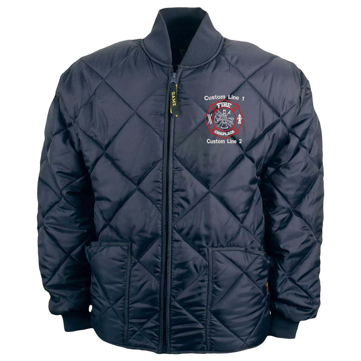 Customized Red and White Fire Chaplain Bravest Jacket