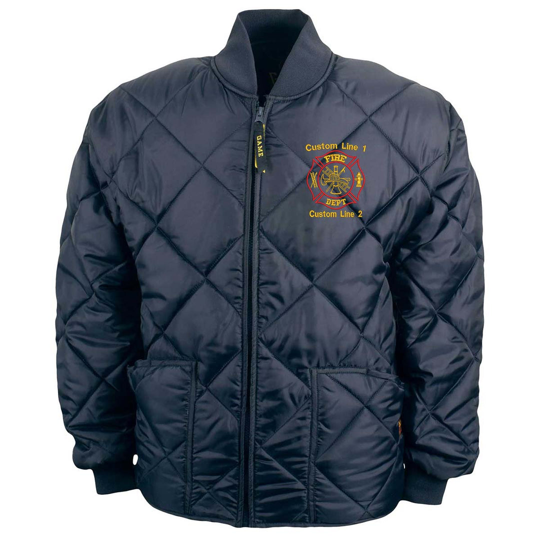 Customized Red and Gold Fire Department Bravest Jacket