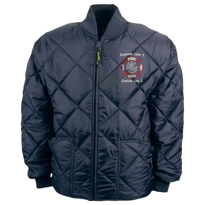 Customized Red and White Fire Department Bravest Jacket