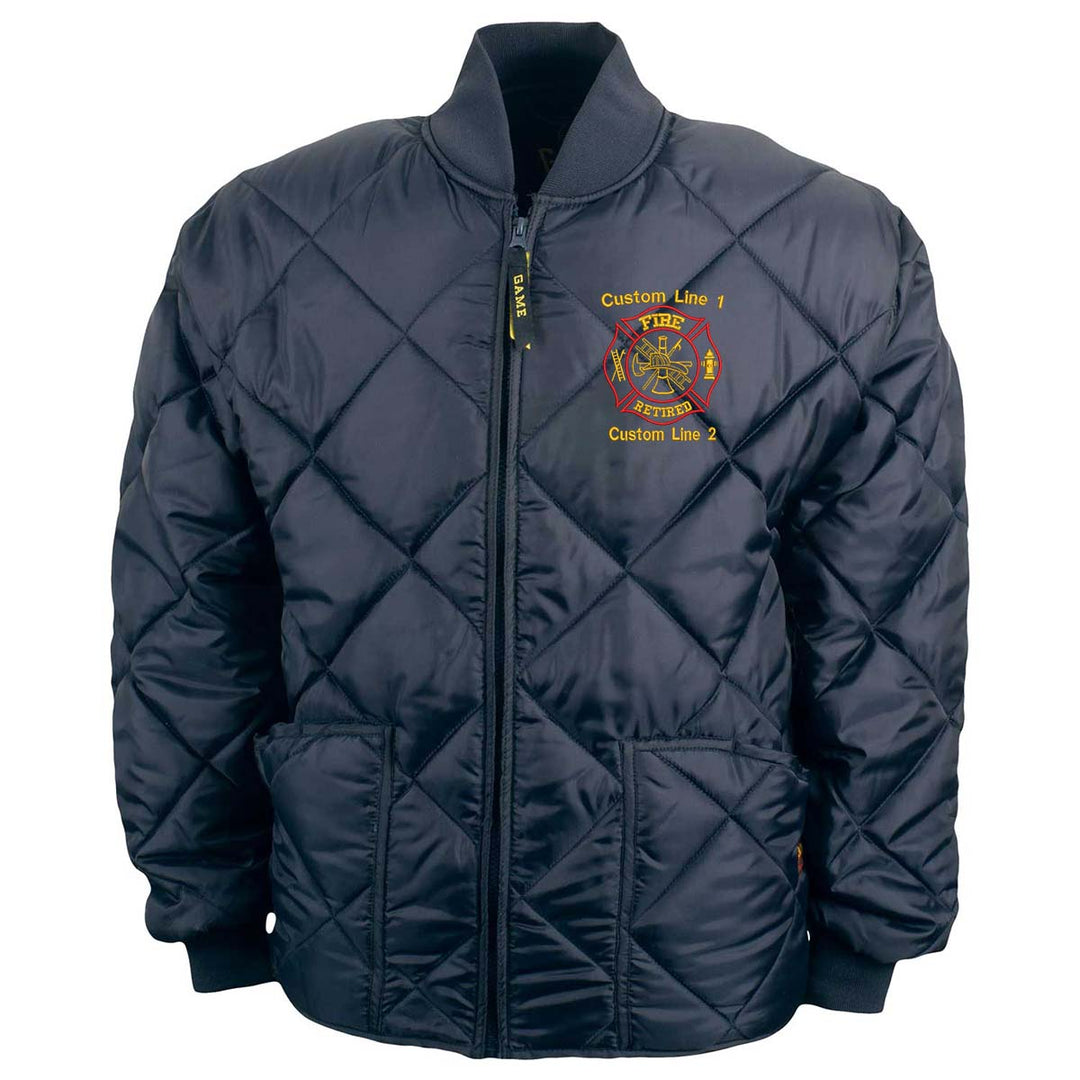 Customized Red and Gold Retired Bravest Jacket
