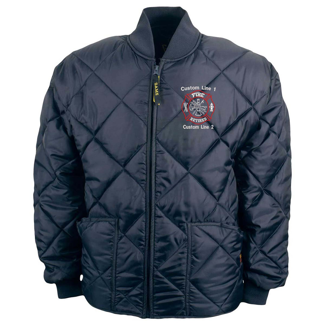 Customized Red and White Retired Bravest