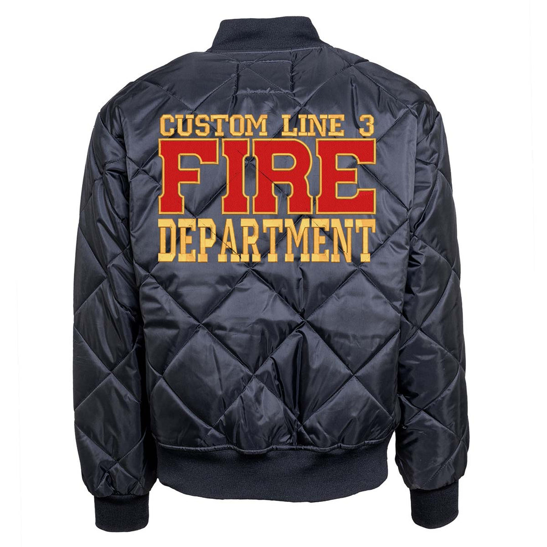 Customized Red and Gold Fire Department Bravest Jacket