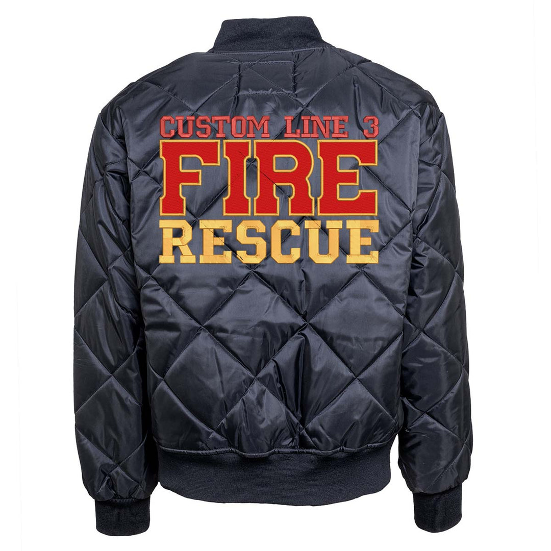 Customized Red and Gold Fire Rescue Bravest Jacket