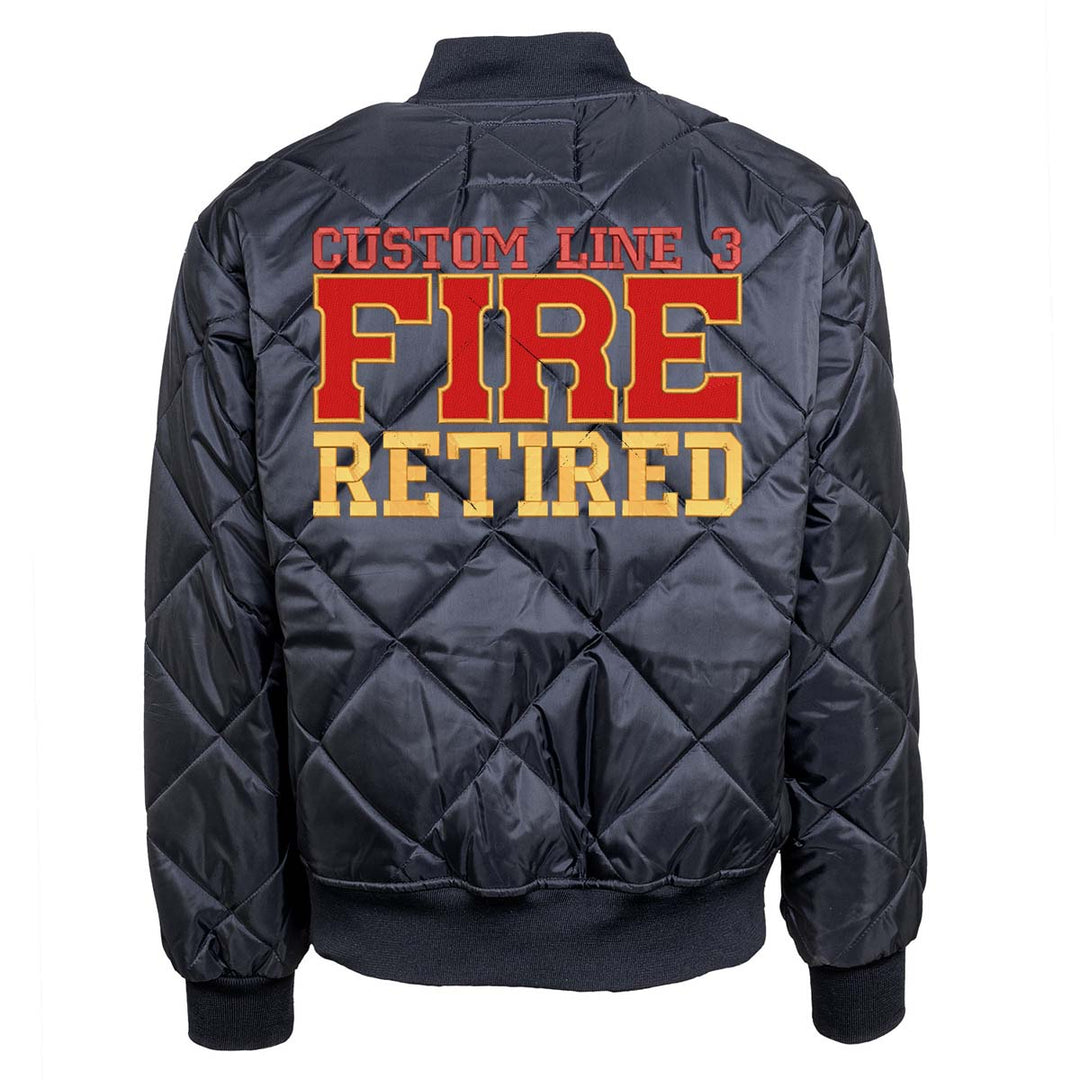 Customized Red and Gold Retired Bravest Jacket