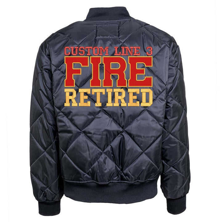 Customized Red and Gold Retired Bravest Jacket