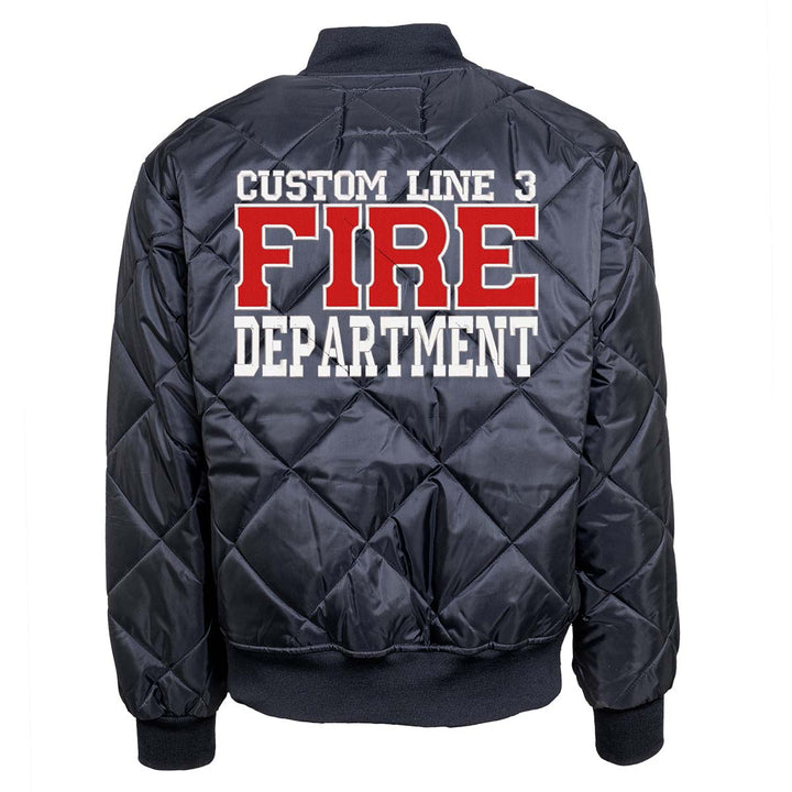 Customized Red and White Fire Department Bravest Jacket