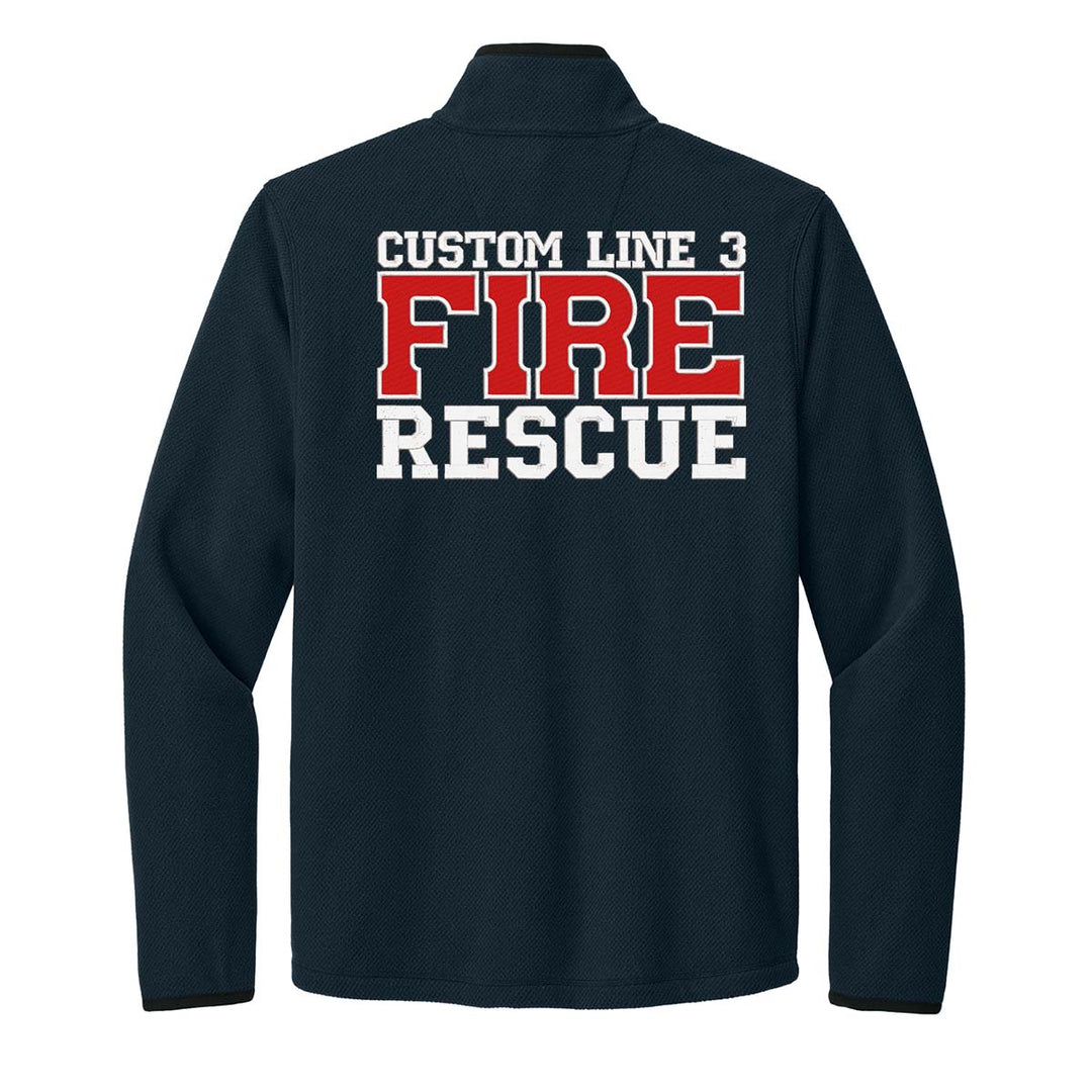 Customized Carhartt® Textured 1/2-Zip Fleece Jacket with Fire Rescue Embroidery