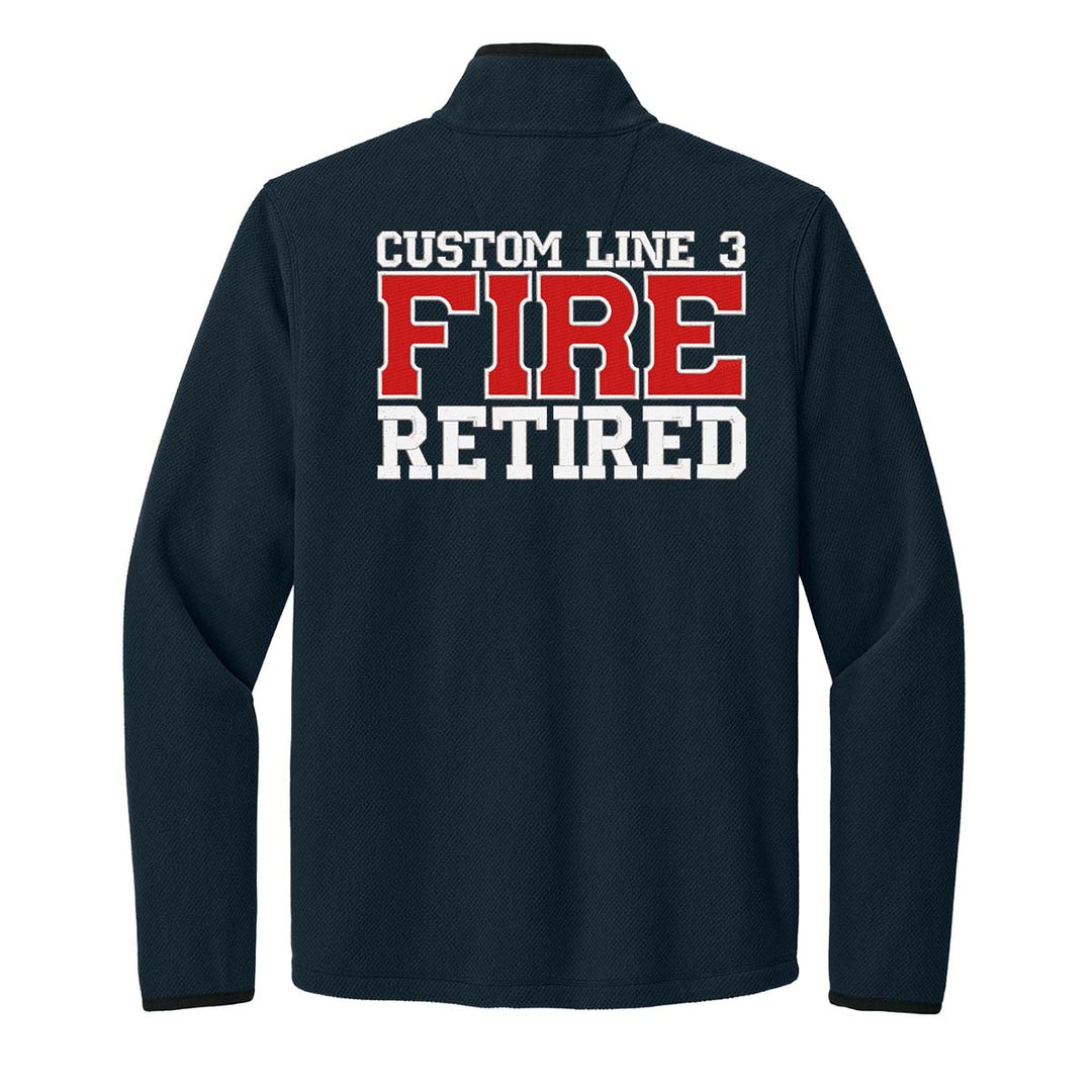 Customized Fire Retired Carhartt® Textured 1/2-Zip Fleece Jacket
