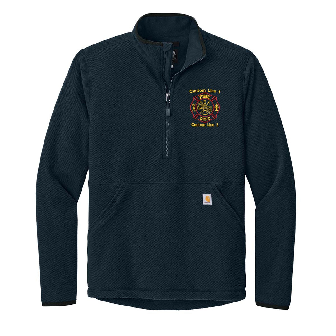Customized Fire Department Carhartt® Textured 1/2-Zip Fleece Jacket