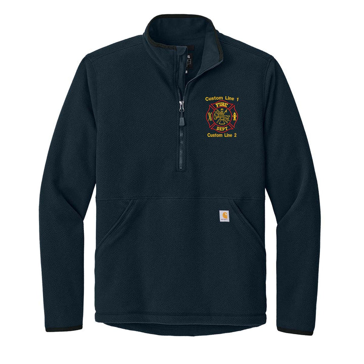Customized Fire Department Carhartt® Textured 1/2-Zip Fleece Jacket