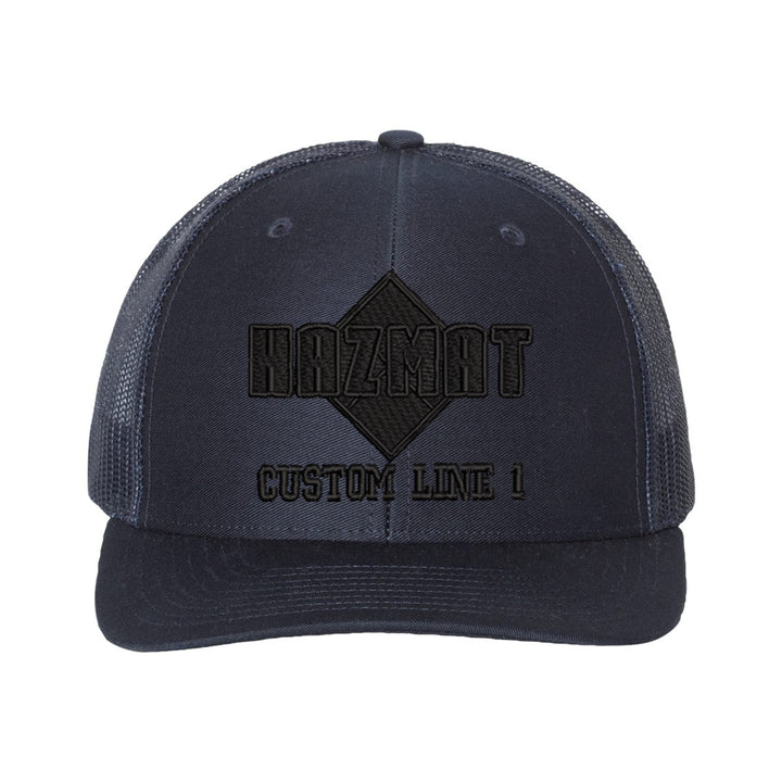 Customized Hazmat Blackout Snapback Trucker Hat