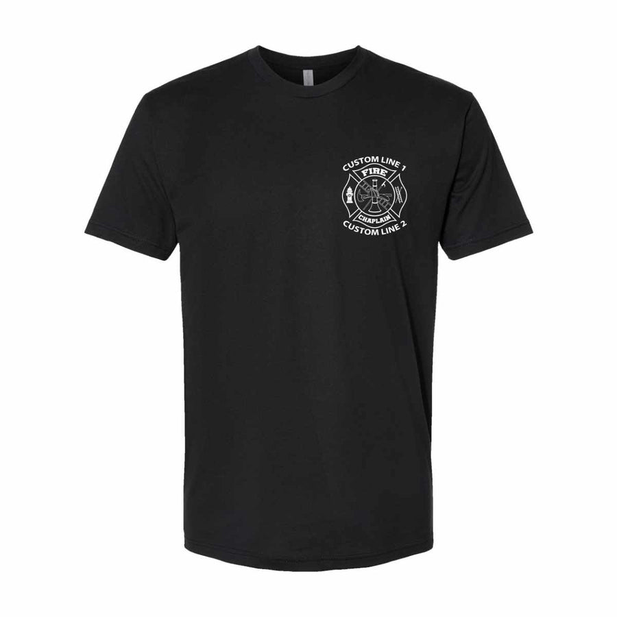 Customized Fire Chaplain premium t-shirt with department initials