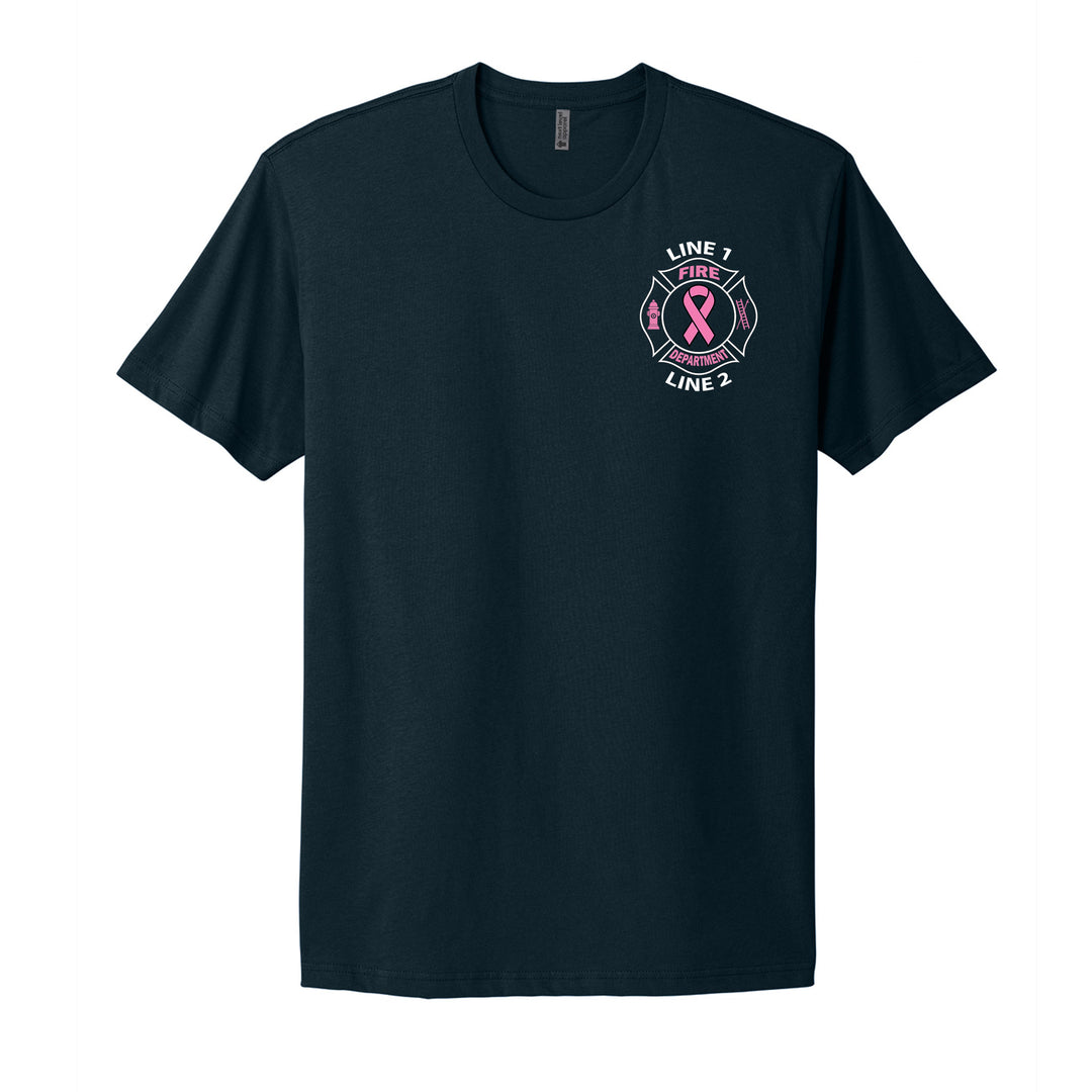 Fire Department Breast Cancer Support Shirt for crews and firefighters #color_navy