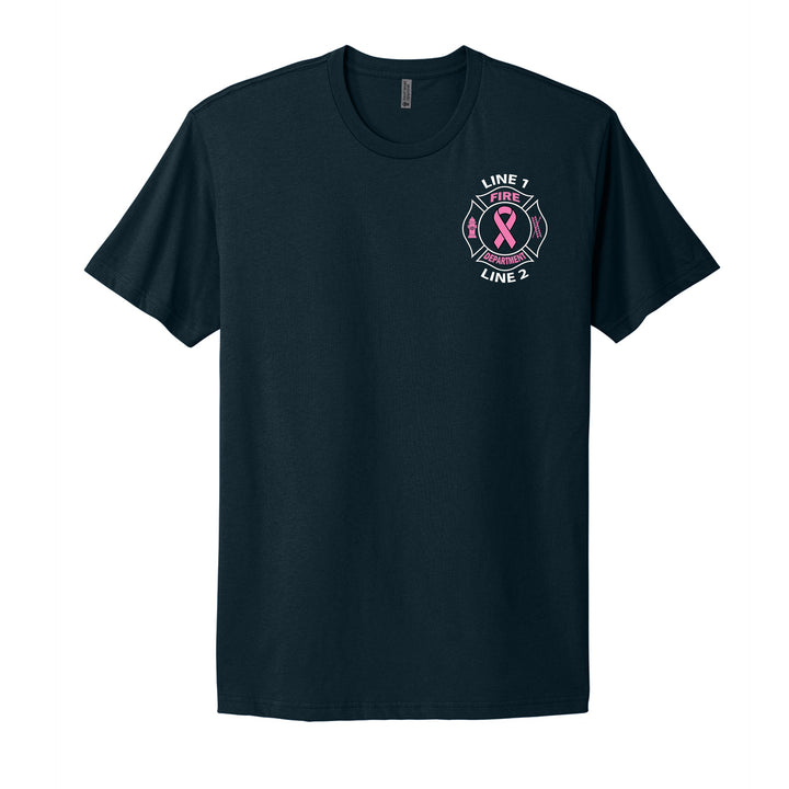 Fire Department Breast Cancer Support Shirt for crews and firefighters #color_navy