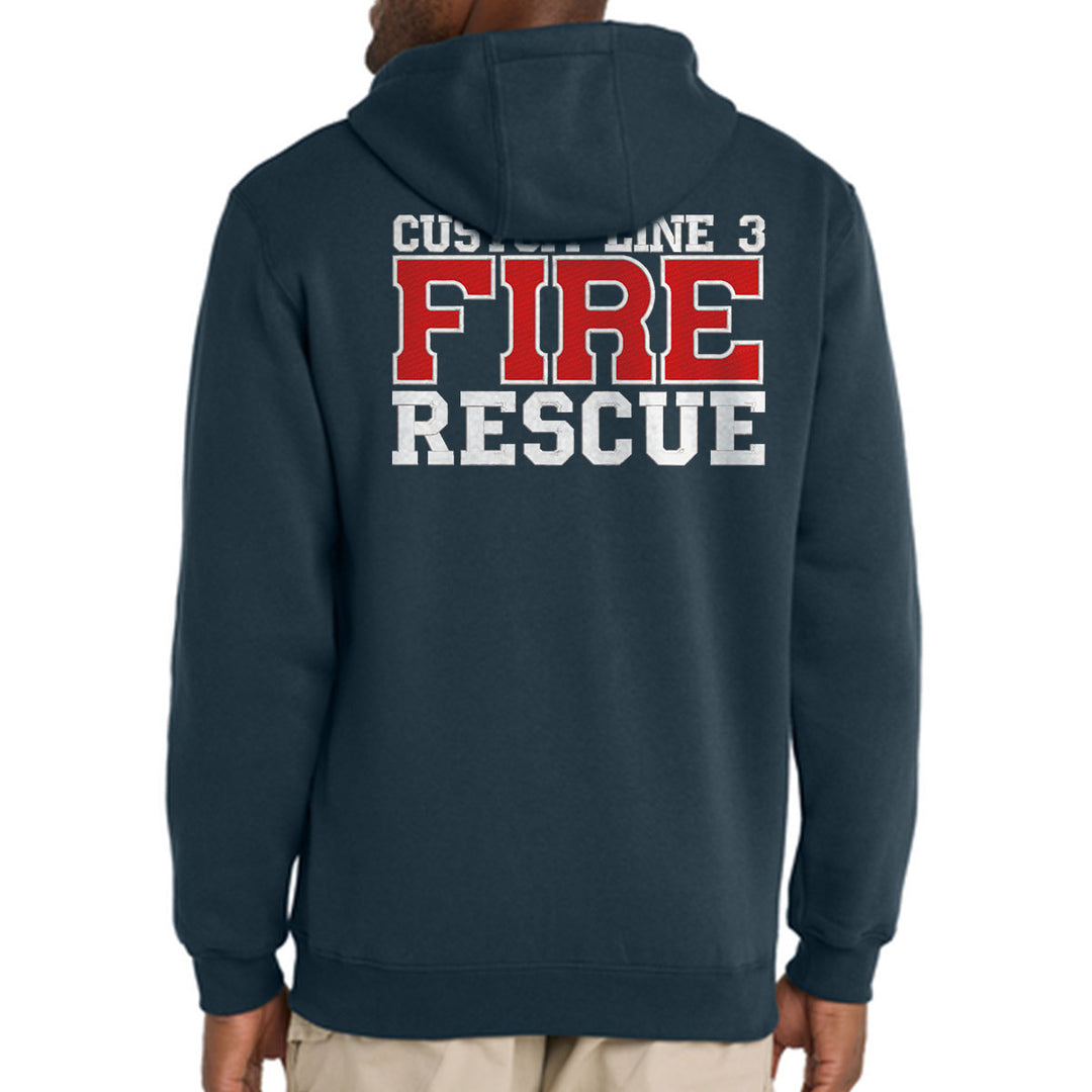 Customized Carhartt® Midweight Zip-Up Hoodie with Fire Rescue Embroidery