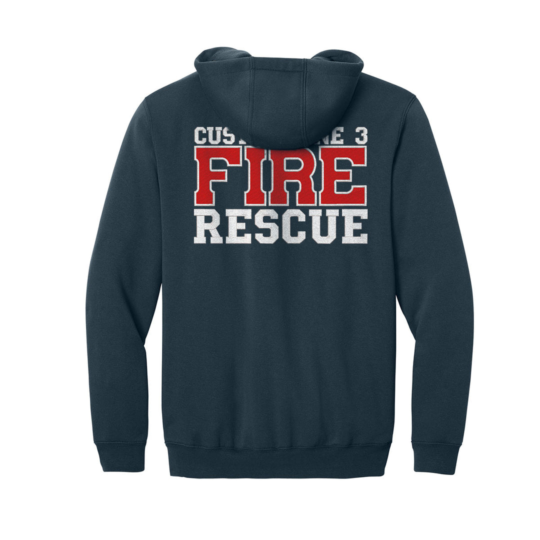 Customized Carhartt® Midweight Zip-Up Hoodie with Fire Rescue Embroidery