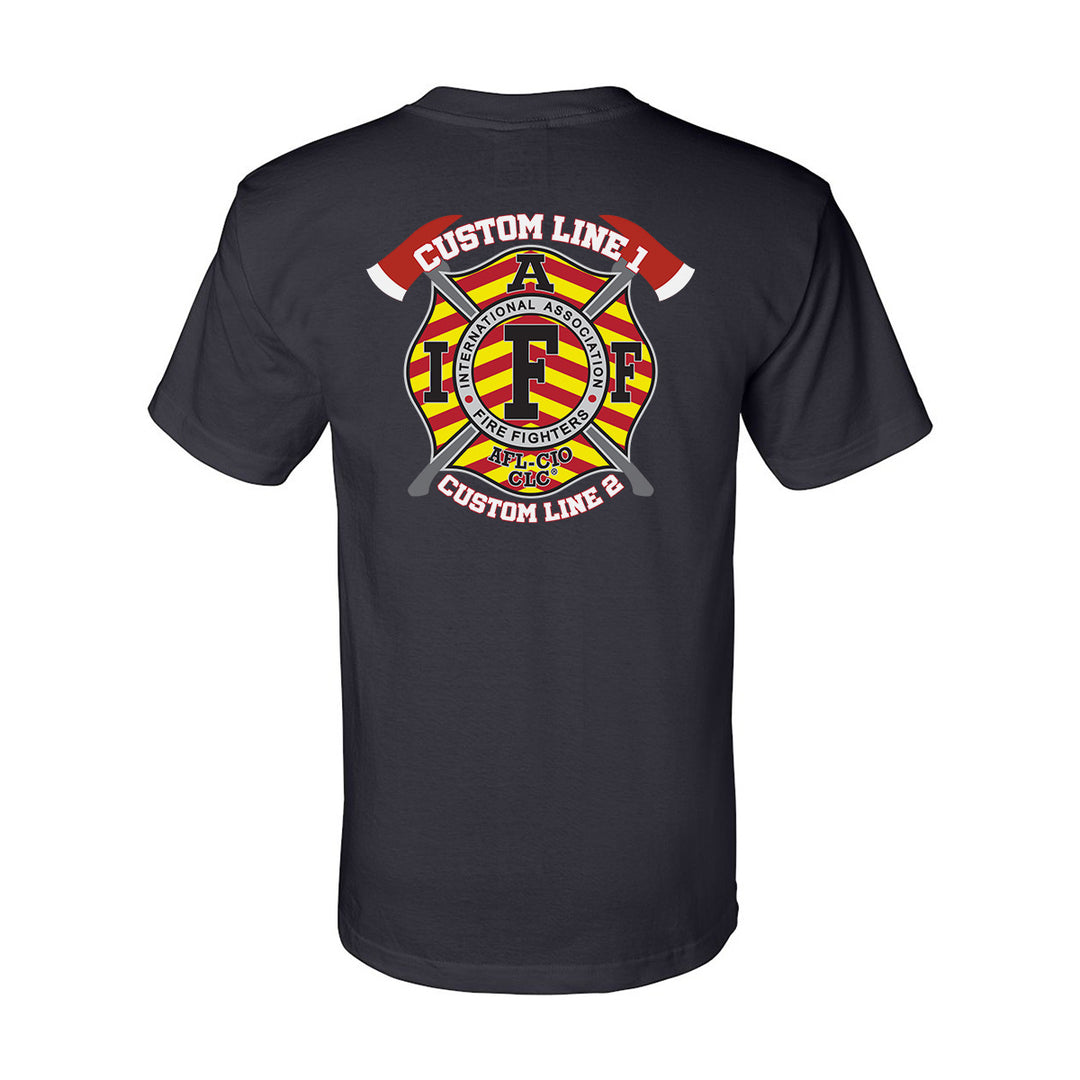 Customized IAFF Red & Yellow Chevron Premium T-Shirt