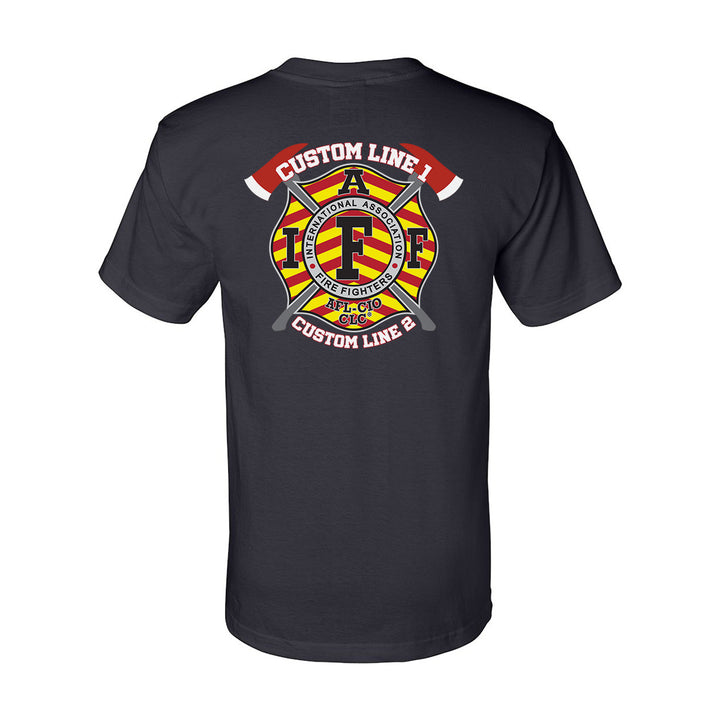 Customized IAFF Red & Yellow Chevron Premium T-Shirt
