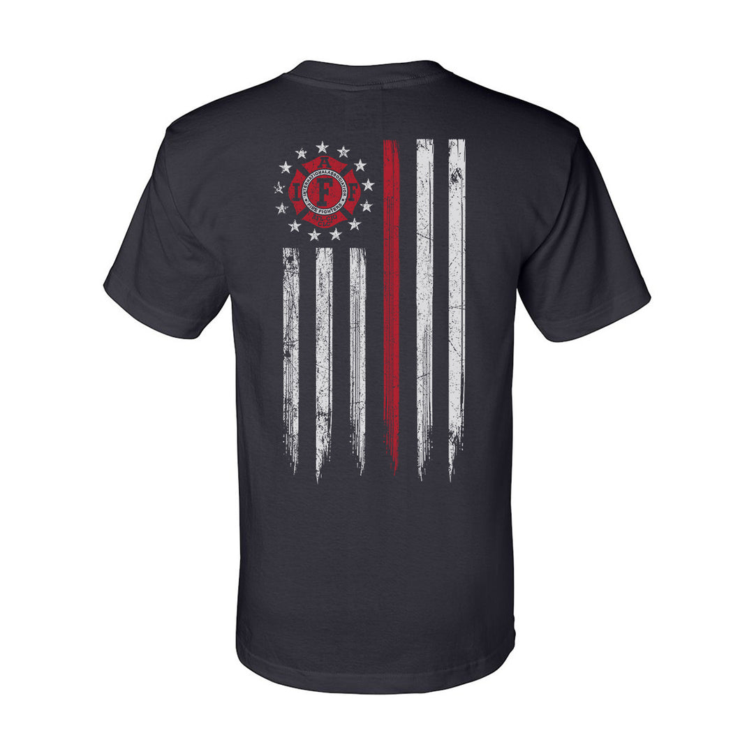 Firefighter union t-shirt – IAFF and Thin Red Line flag