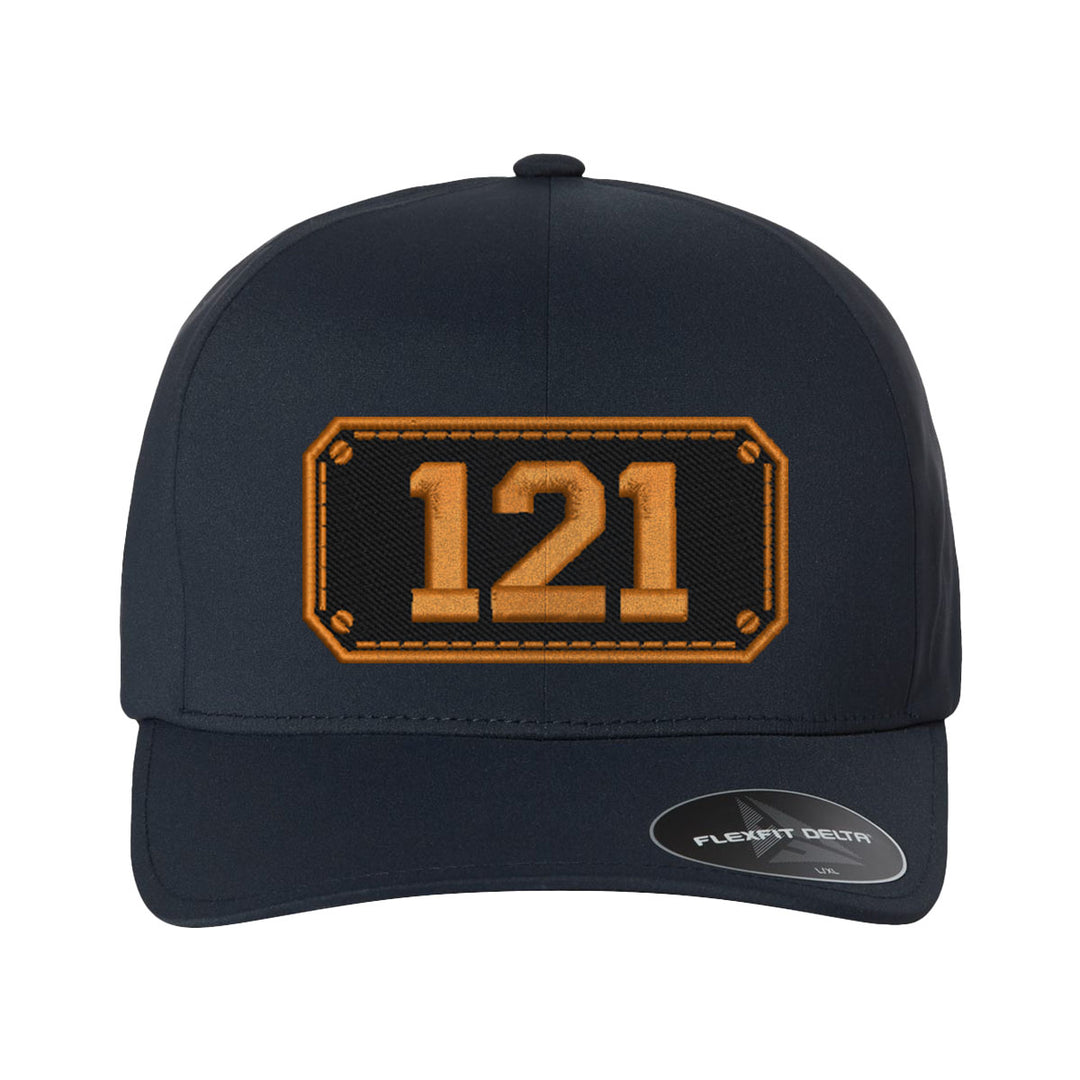Personalized Black Plate Firefighter Delta FlexFit Hat