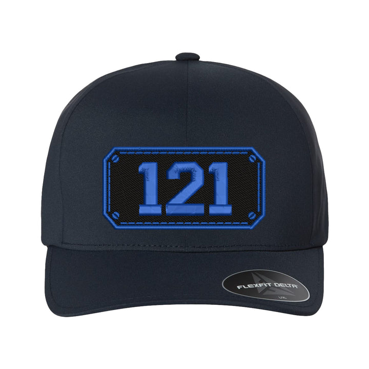 Personalized Black Plate Firefighter Delta FlexFit Hat