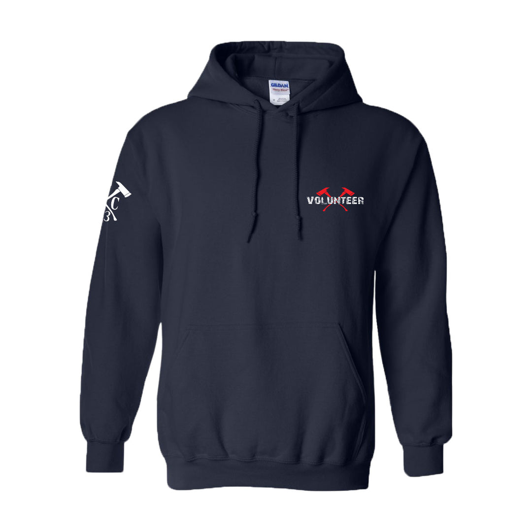 FFC 343 Flag Axe Volunteer Firefighter Hoodie