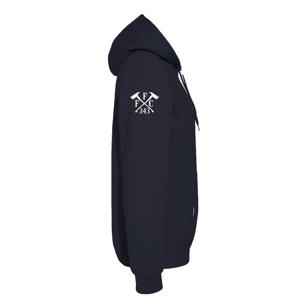 FFC 343 Flag Axe Volunteer Firefighter Hoodie