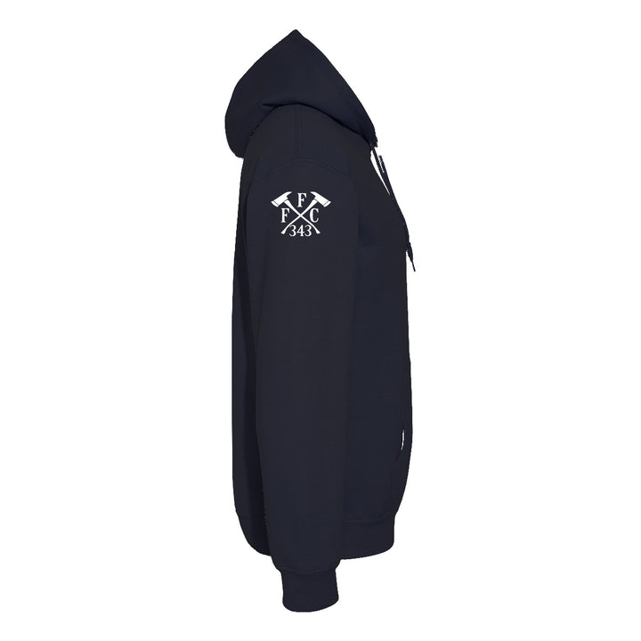 FFC 343 Flag Axe Volunteer Firefighter Hoodie
