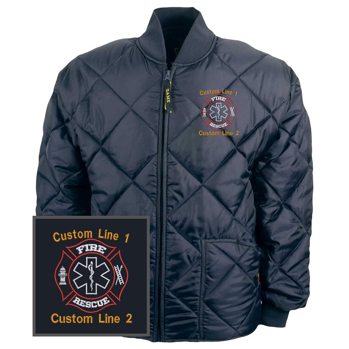 Firefighter bravest jacket navy custom gear