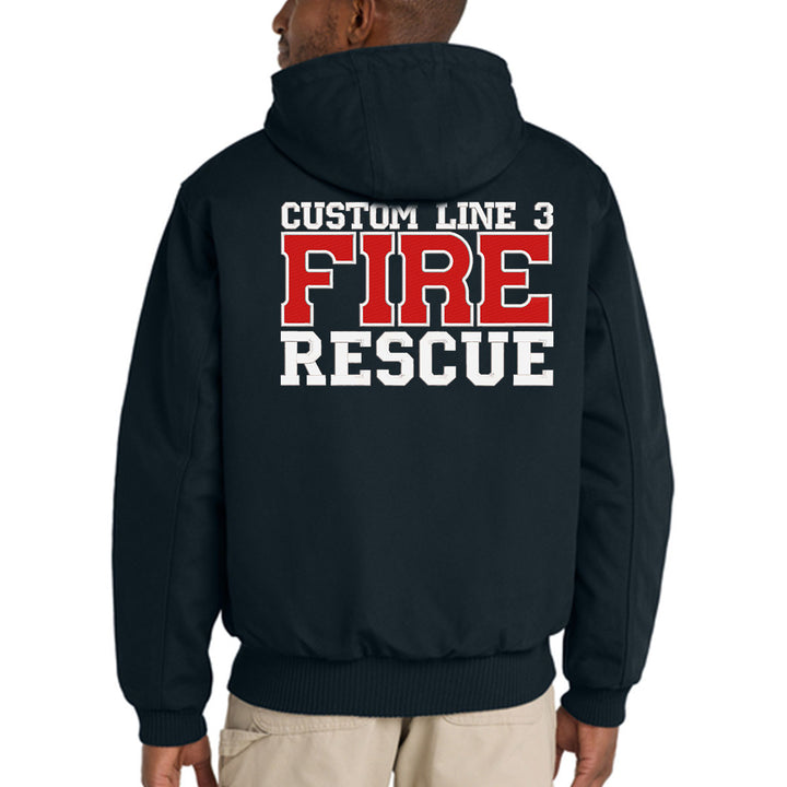 Customized Carhartt® Quilted-Flannel Jacket with Fire Rescue Embroidery