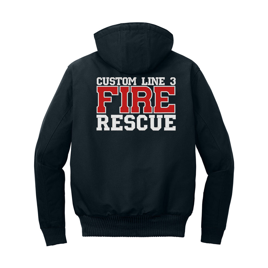 Customized Carhartt® Quilted-Flannel Jacket with Fire Rescue Embroidery