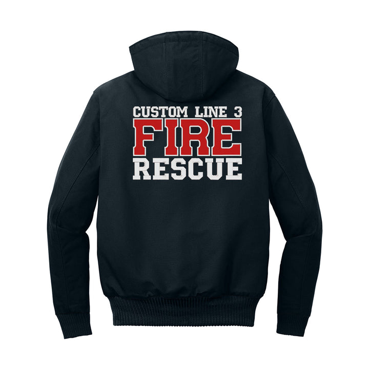Customized Carhartt® Quilted-Flannel Jacket with Fire Rescue Embroidery