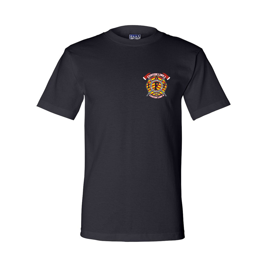 Customized IAFF Red & Yellow Chevron Premium T-Shirt