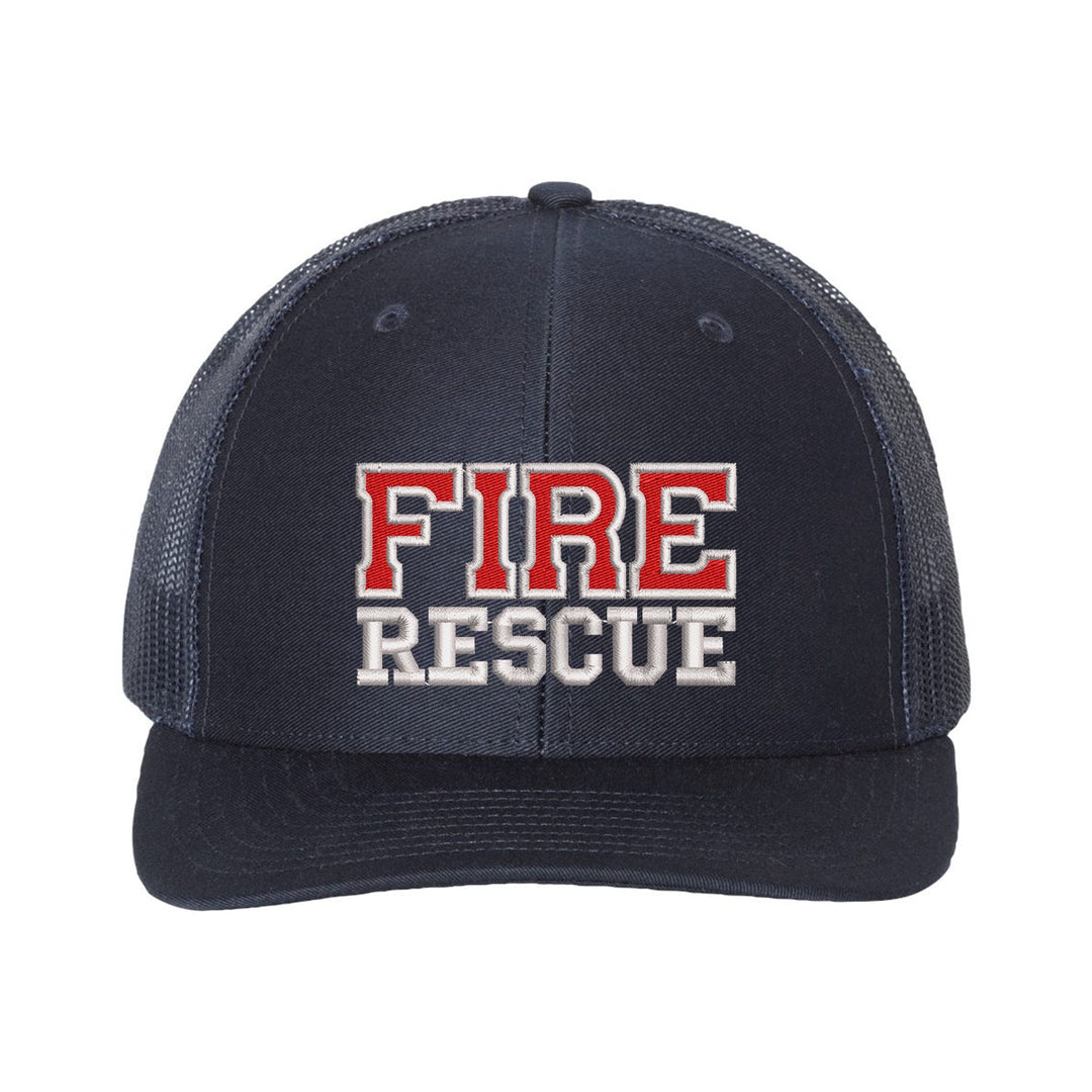 Firefighter Trucker Hat, classic snapback design.