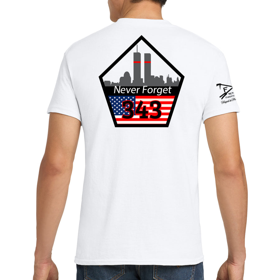 911 NEver FOrget T-shirt #color_white