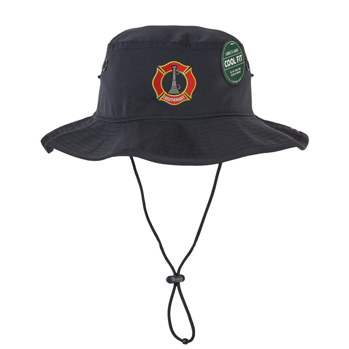 Black boonie hat featuring one bugle embroidery for fire officers