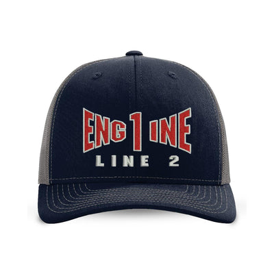 Personalized Fire Dept Engine Snapback Trucker Hat