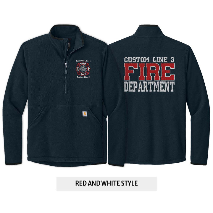 Customized Fire Department Carhartt® Textured 1/2-Zip Fleece Jacket