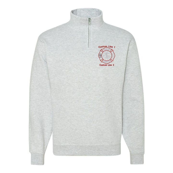 Customized Classic Quarter Zip Job Shirt with Fire Rescue Embroidery 