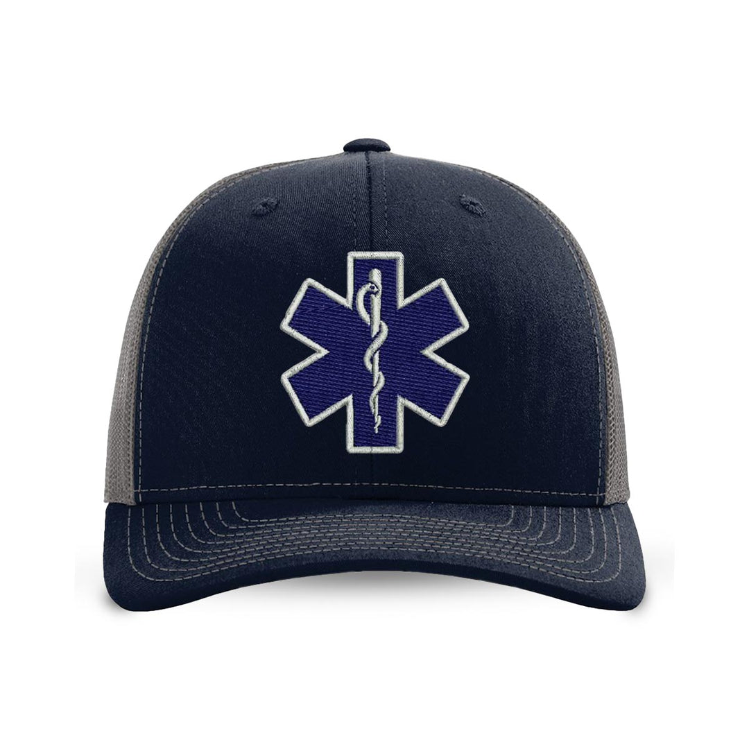 Star of Life Embroidered Snapback Trucker Hat