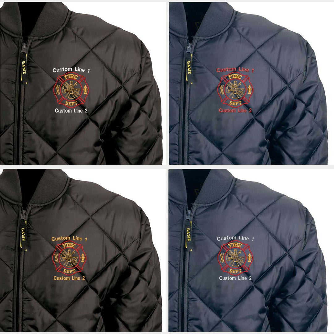 Customized Red and Gold Fire Department Bravest Jacket