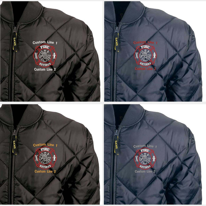 Customized Red and White Retired Bravest