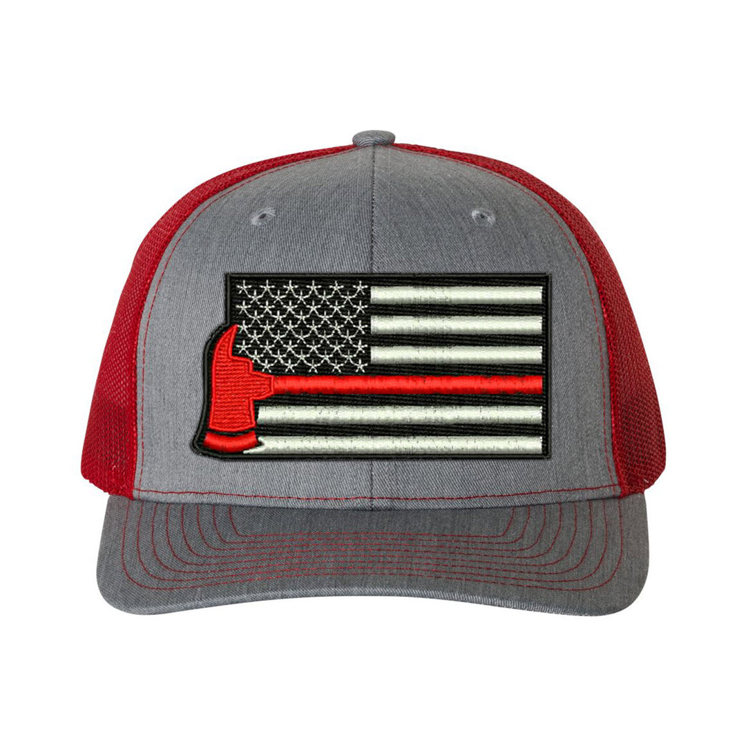 Classic snapback cap with Thin Red Line flag design honoring firefighters