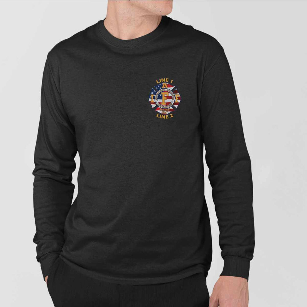 Custom IAFF Long Sleeve Shirt built for firefighters and emergency responders.