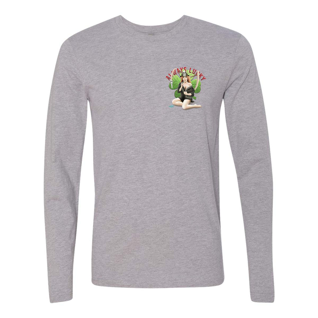 Always Lucky firefighter long sleeve t-shirt with pride and honor for the fire service