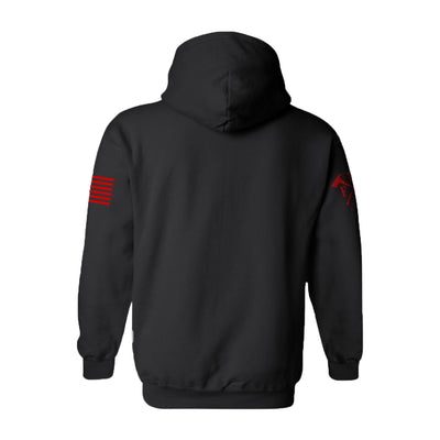 Christmas-themed firefighter hoodie blending pride and festivity